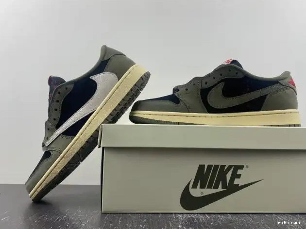 Cheap Husky DM7866-002 'BLACK SP JORDAN 1 SCOTT LOW OG OLIVE' X AIR TRAVIS 0417